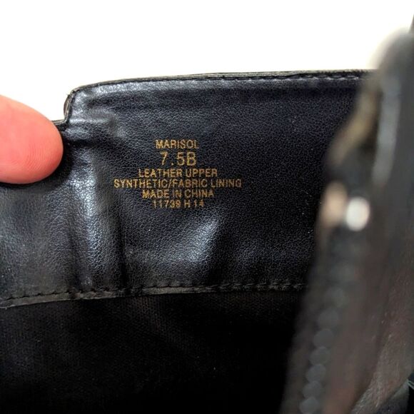 Lauren Ralph Lauren Marisol Black Leather Ankle Booties size 7B - Picture 6 of 7